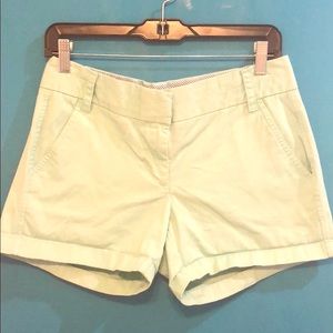 Mint Green J Crew Chino Shorts